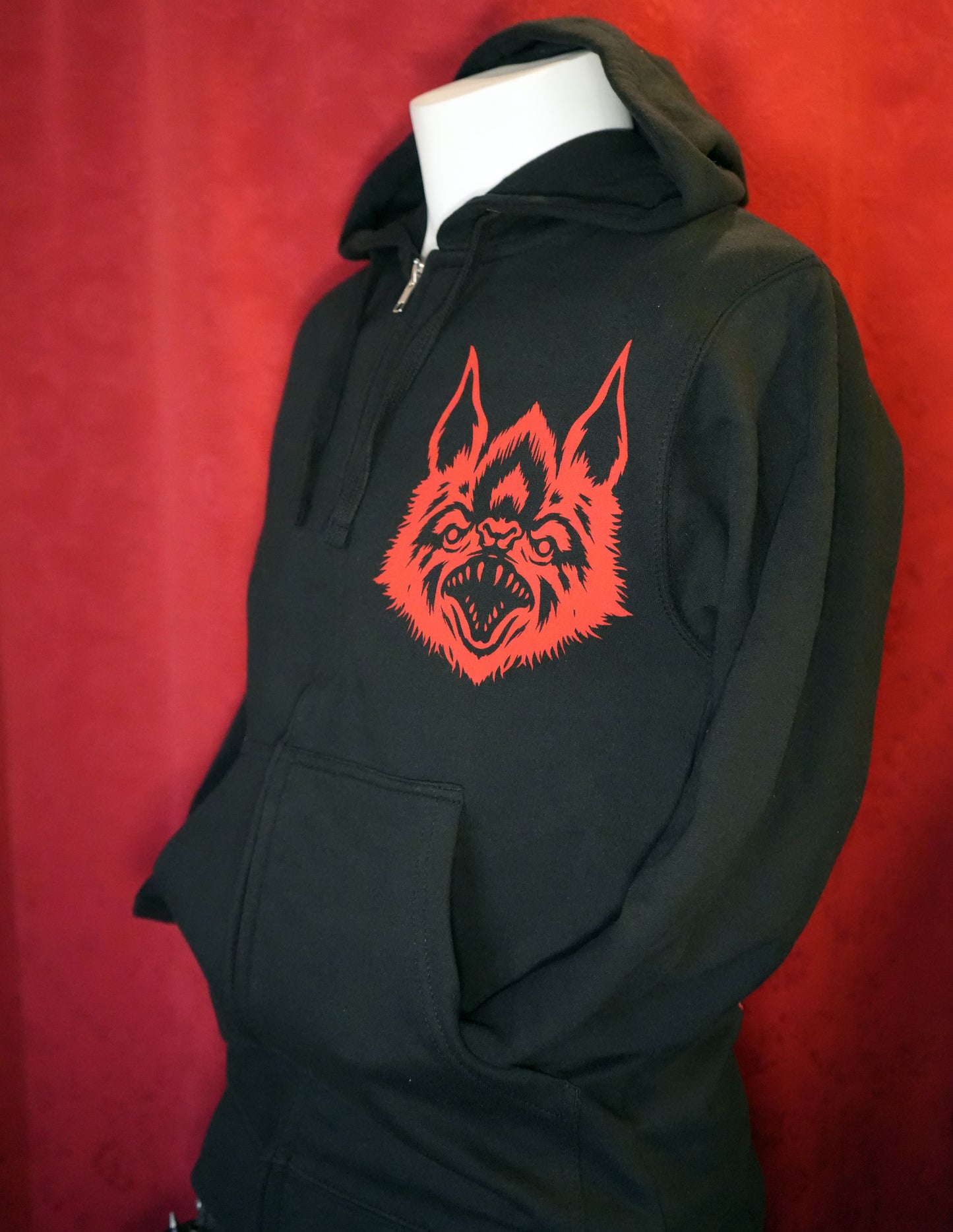 Bloody Rose Bat - Unisex Hoodie - Red