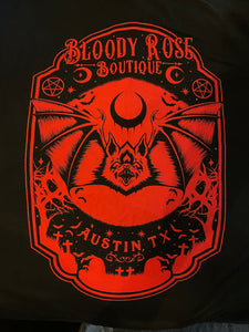 Bloody Rose Bat - Unisex T-Shirt - Red