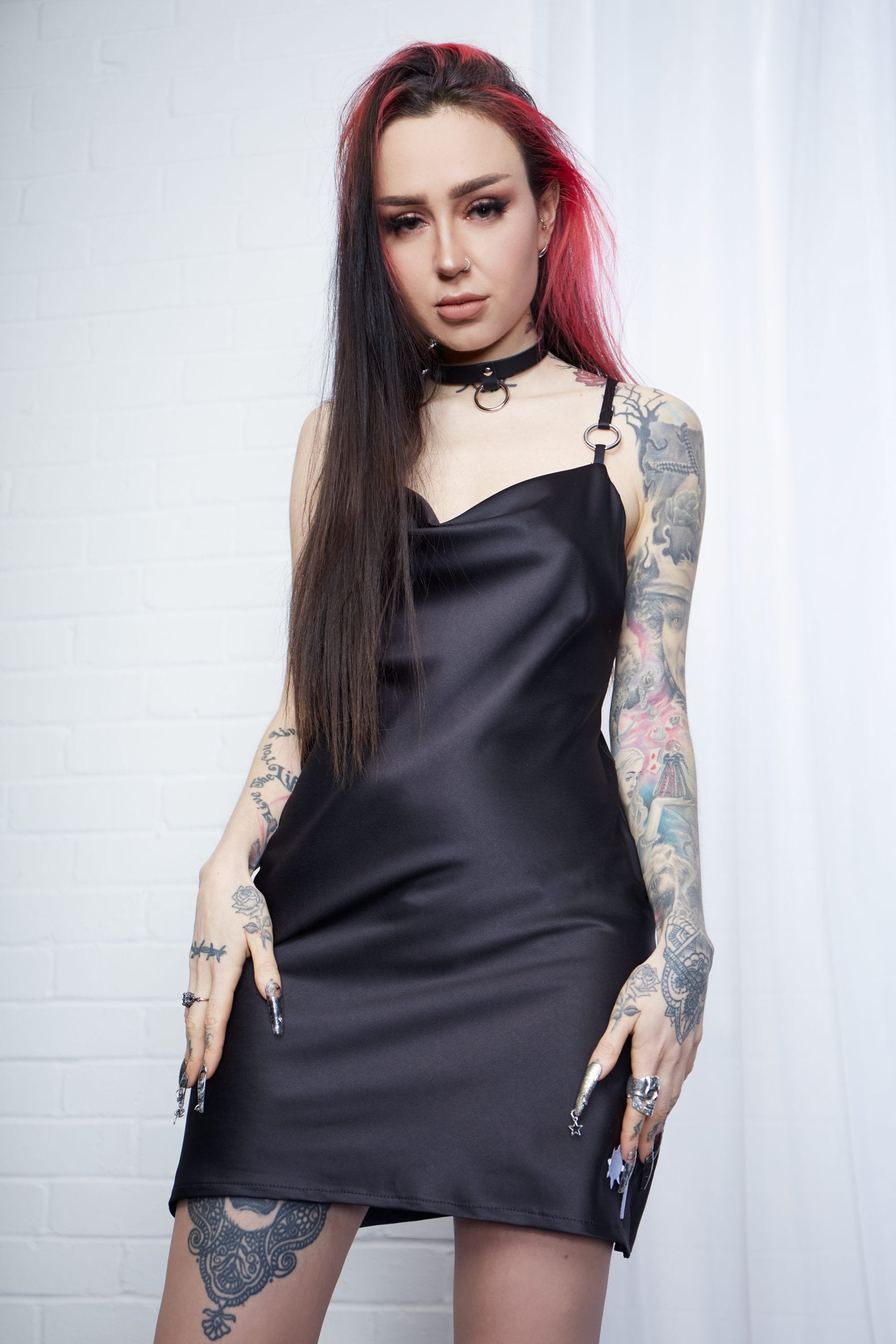 Sigrid Satin O-Ring Slip Dress