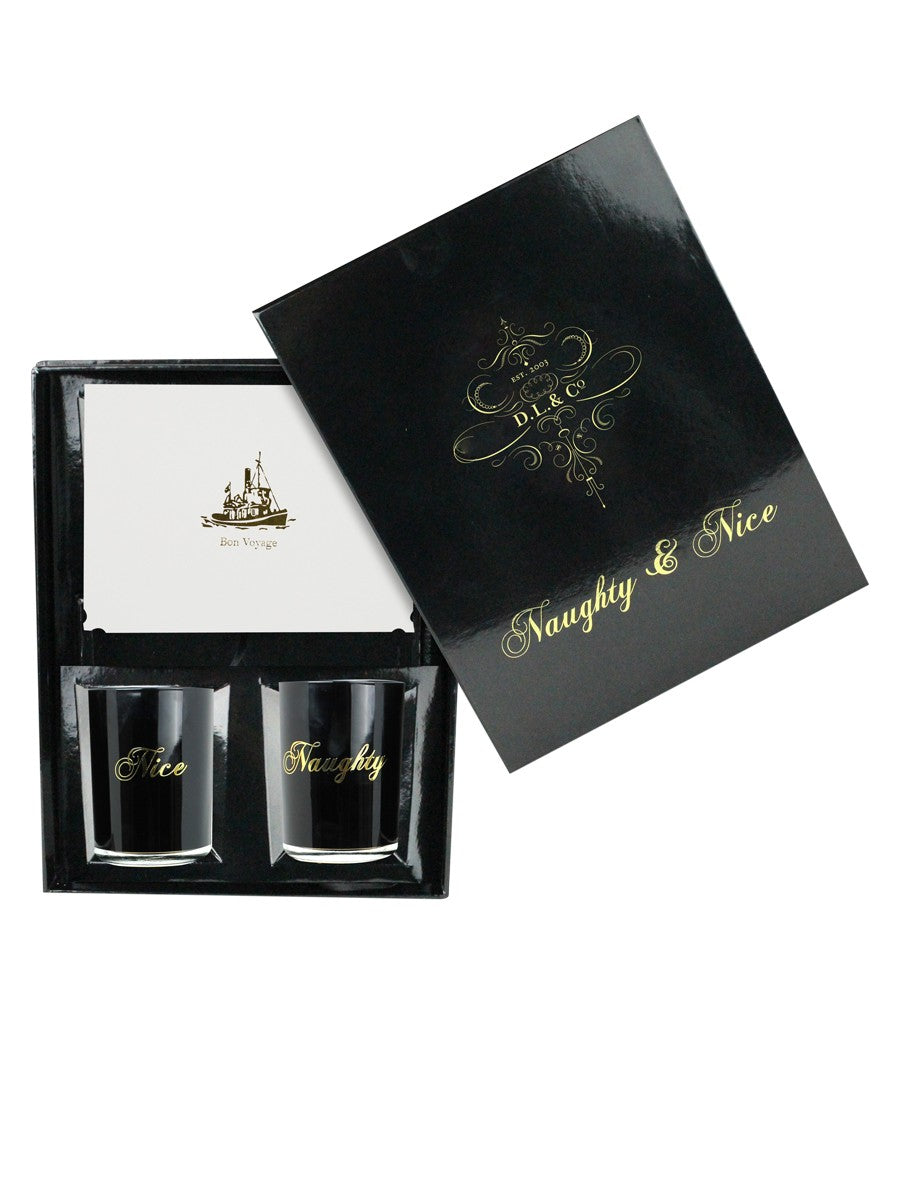 Naughty & Nice Candle and Stationary Set
