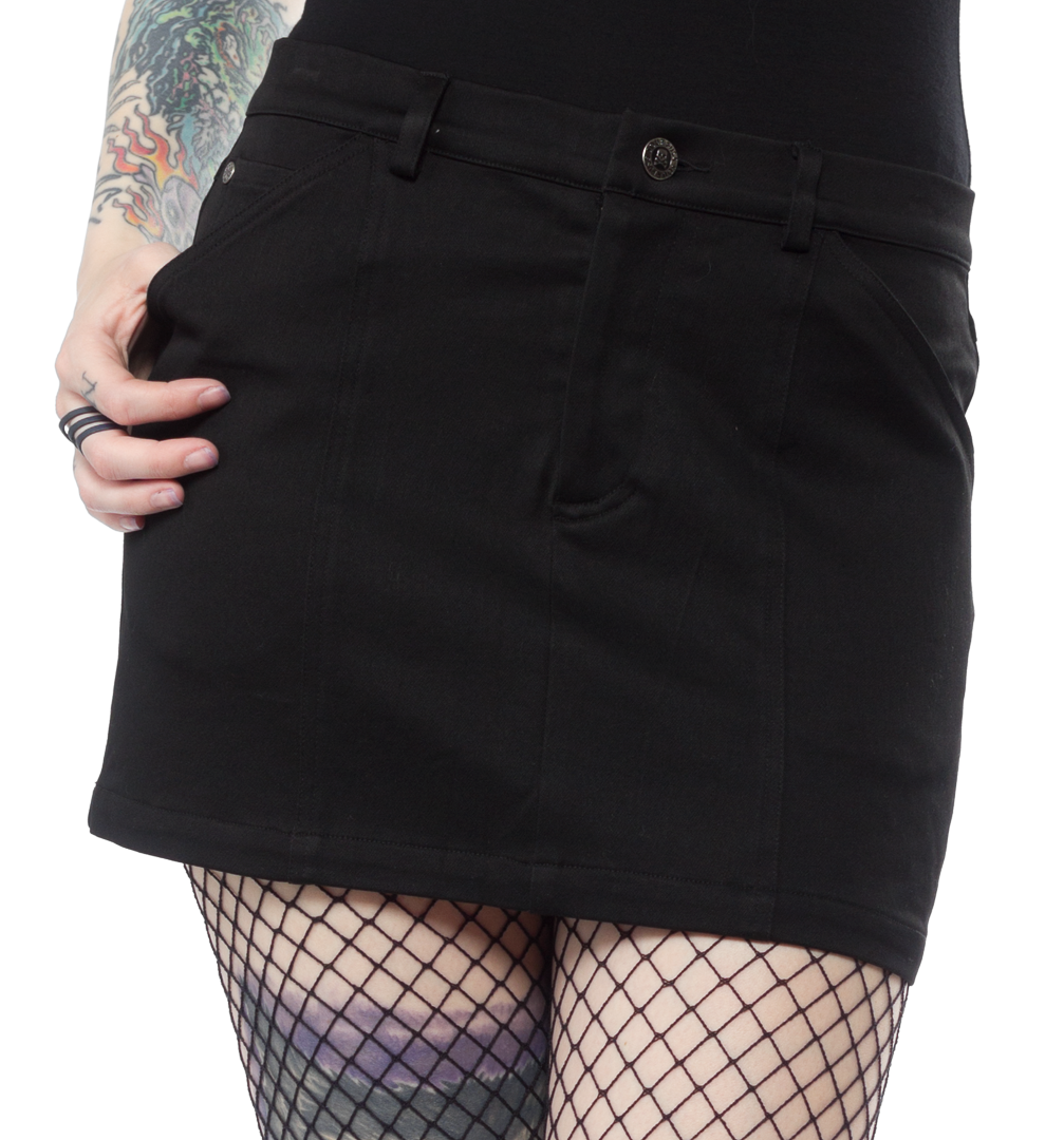 5-Pocket Mini Skirt - Black