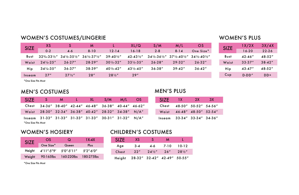 Victoria Secret Hosiery Sizing Chart